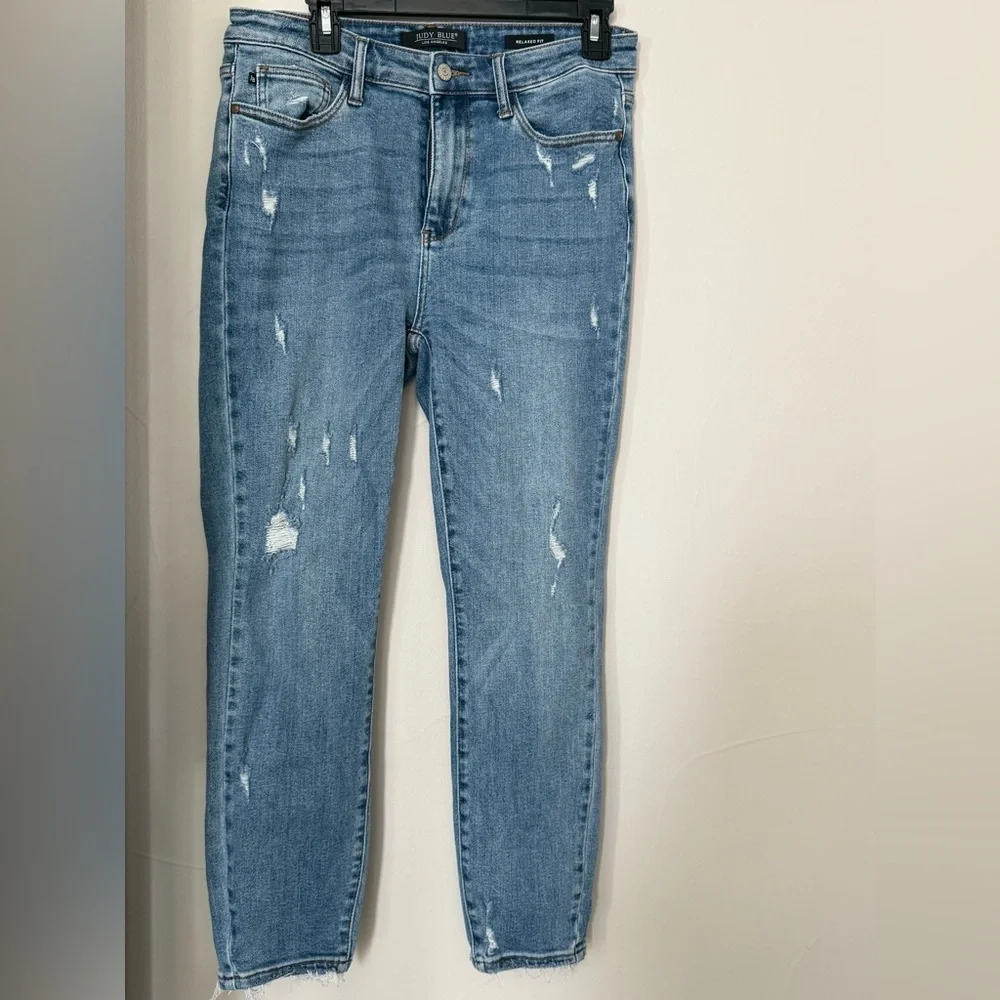Judy Blue Light Blue Straight Leg Jeans - Picture 6 of 6